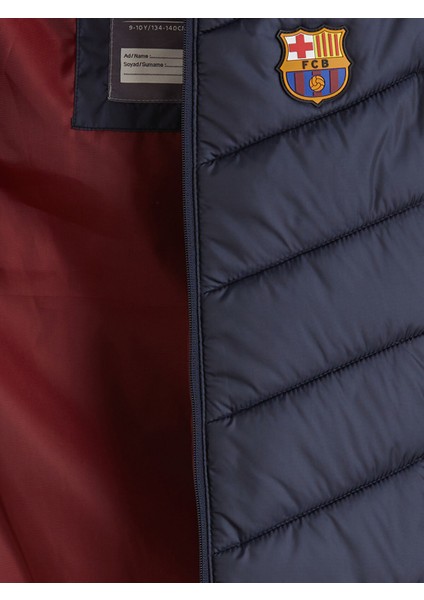 Yeni Sezon Kapüşonlu Barcelona Baskılı Erkek Çocuk Şişme Yelek fiyatları