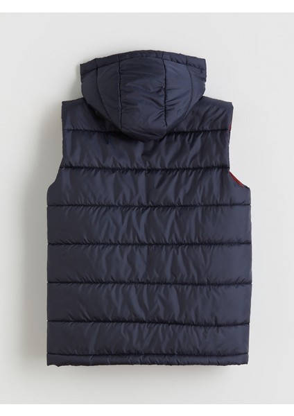 Yeni Sezon Kapüşonlu Barcelona Baskılı Erkek Çocuk Şişme Yelek modelleri