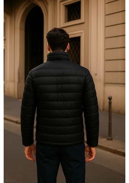 Erkek Comfort Fermuarlı Günlük Kışlık Siyah Şişme Mont indirimleri