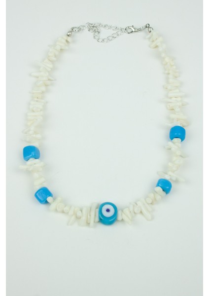 Nazar Boncuklu Beyaz Mercan Kolye fiyatları