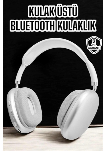 P9 Plus Kablosuz Kulak Üstü Bluetooth Kulaklık Beyaz Yüksek Ses Kaliteli fiyatları