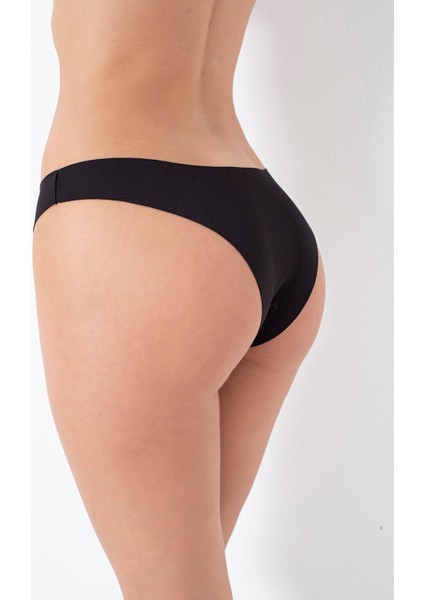 Siyah Vizon Ten Rengi 3lü Lazer Iz Yapmaz V Shape Brazillian Külot modelleri