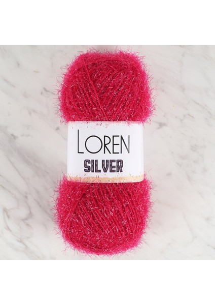 Loren Silver Fuşya El Örgü Ipi - RS0022 - 34078
