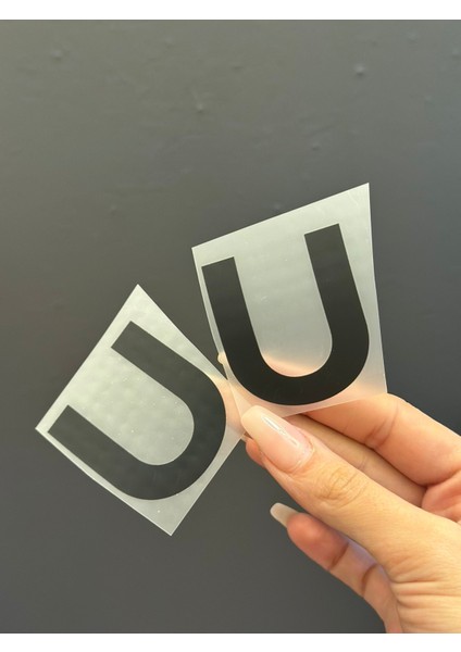 2 Li Ütü Ile Yapışan U Harfi Arma Transfer Baskı 5x5 cm modelleri