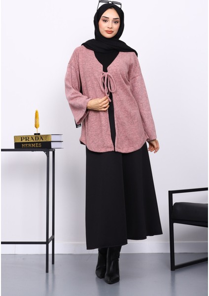 Gül Kurusu Ön Bağlamalı Yumoş Kimono fiyatları