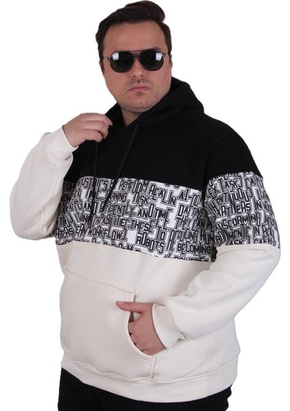 Mocgrande Büyük Beden Kapüşonlu 3ip Sweat Transforming 25713 Sıyah fiyatları