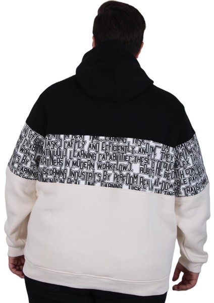 Mocgrande Büyük Beden Kapüşonlu 3ip Sweat Transforming 25713 Sıyah modelleri