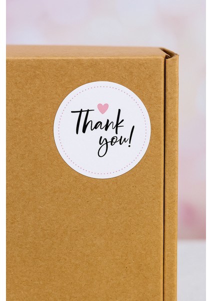 Teşekkür Sticker - 3x3 cm Paketleme ve Kargo Etiketi, 126 Adet fiyatları