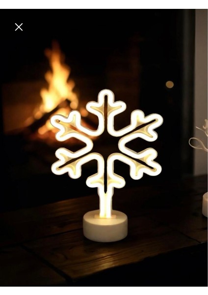 Kar Tanesi Neon LED Işıklı Masa Gece Lambası fiyatları