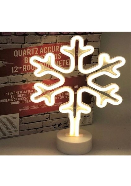 Kar Tanesi Neon LED Işıklı Masa Gece Lambası modelleri