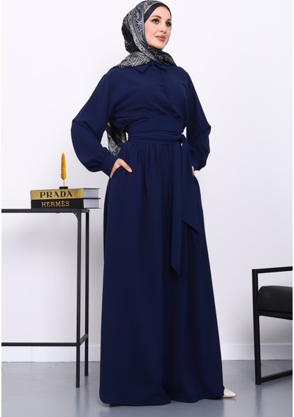 Lacivert Bel Lastikli Tulum fiyatları