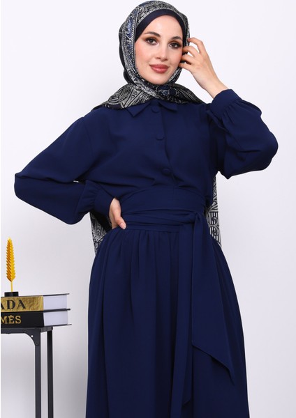 Lacivert Bel Lastikli Tulum modelleri