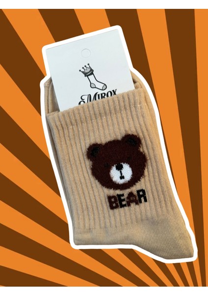 Kadın Renkli Ayıcıklı Pamuklu Çorap Hediyelik fırsatları