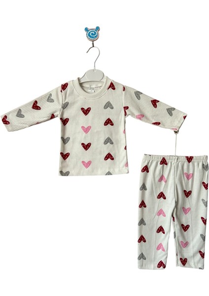 Kalp Desenli Kız Çocuk Pijama Takımı fiyatları