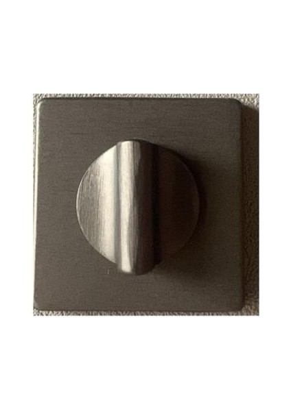 RO11 Kapı Kolu Rozeti Wc Fırçalı Füme Renk 52X52X9 mm