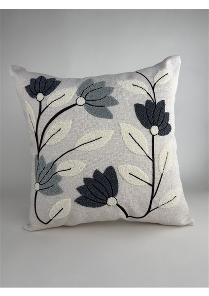 Makine Nakışlı Punch Desenli Kırlent Kılıfı PUN07– 43X43 cm