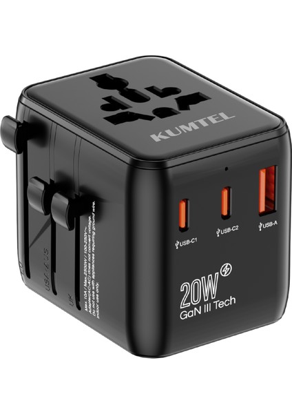 Evrensel Seyahat Adaptörü Priz Dönüştürücü Hmta-01