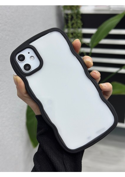 Apple Iphone 11 Uyumlu Kenarı Renkli Dalgalı Darbe Önleyici Şeffaf Silikon Kılıf fiyatları
