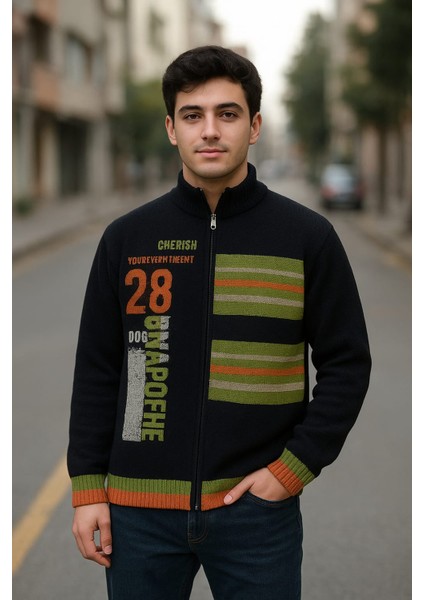 Triko Erkek Fermuarlı Şık Hırka