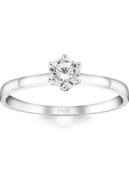 D Renk 0,30 Karat Hrd Sertifikalı Tektaş Pırlanta Yüzük