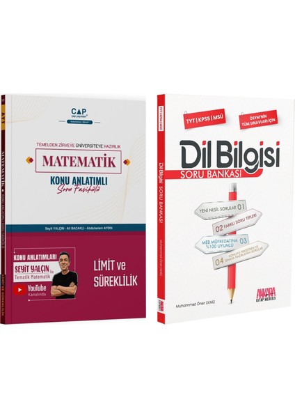 Çap Limit ve Süreklilik ve Akm Dil Bilgisi Soru Bankası Seti 2 Kitap