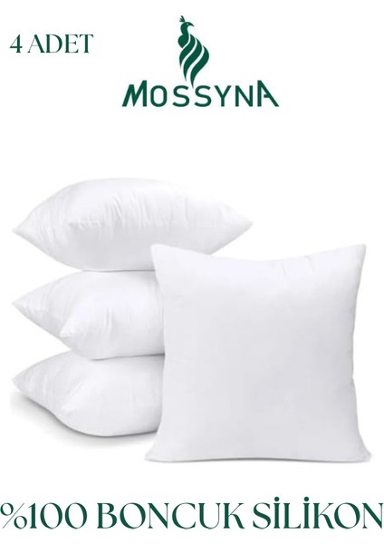 4'lü Ultra Dolgun Kırlent Iç Yastık Boncuk Silikon Farklı Ebat Seçeneği ve Yıkanabilir