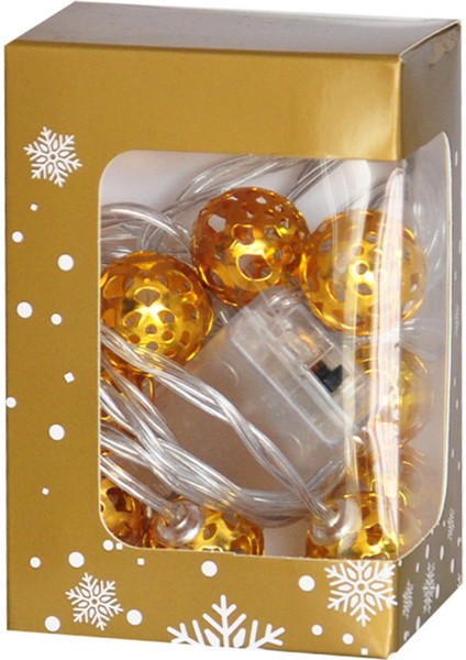 Yılbaşı Pilli LED Işık Küre Figürlü LED Işık 3metre Küre