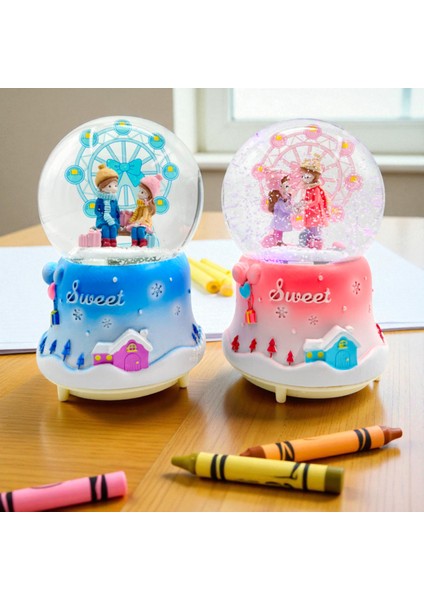 Hediyelik Kar Küresi Büyük Boy Işıklı Sesli Müzikli Kar Küresi 1 Adet