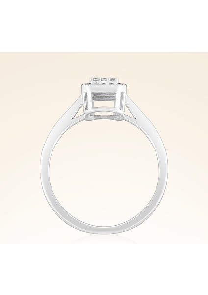 0,24 Karat Baget Pırlanta Yüzük modelleri