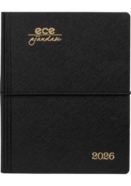 Ajandası Yeni Marmaris 2026 Siyah - Günlük Çizgili 12X16