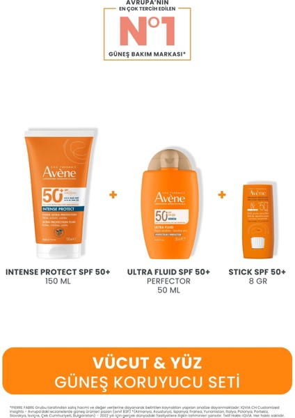 Vücut & Yüz Güneş Koruyucu Seti (Intense Protect + Ultra Fluid Perfector + Stick)