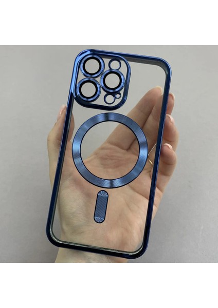 Iphone 13 Pro Uyumlu Magsafe Kenarlar Renkli Kılıf