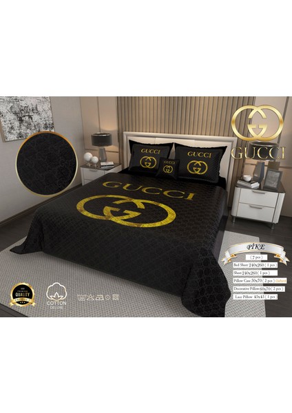 Çift Kişilik Pike Takımı Pamuklu Kumaş Jakar Dokuma Kapitone Dikişli 3D Dijital Baskılı 7 Parça-Lüks Duvet Cover Set Model. fiyatları