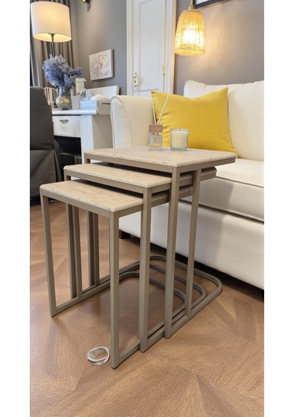 Viva Serisi 3'lü Zigon C Sehpa – 1. Sınıf Membran Mdf, Dayanıklı Metal Ayak fiyatları