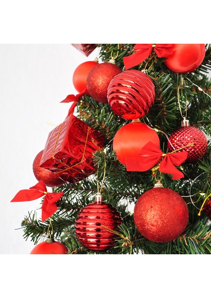 Yılbaşı Ağaç Süsleme Seti 29 Parça -Kırmızı-