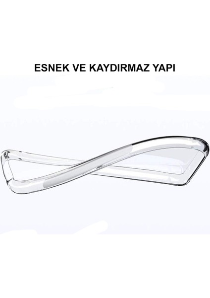 Apple iPhone 13 Promax ile Uyumlu Kapak Kamera Korumalı Şarj Yeri Tıpalı Şeffaf Silikon Kılıf