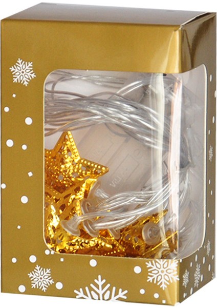 Yılbaşı Pilli LED Işık Yıldız Figürlü LED Işık 3metre Gün Işığı