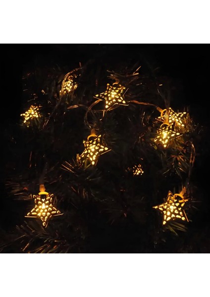 Yılbaşı Pilli LED Işık Yıldız Figürlü LED Işık 3metre Gün Işığı modelleri