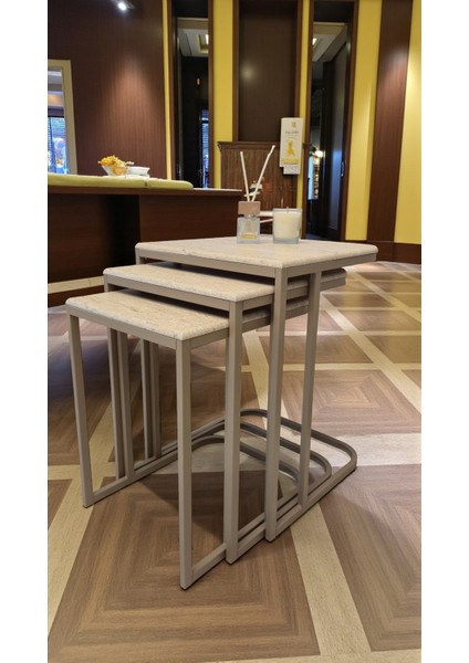 Viva Serisi 3'lü Zigon C Sehpa – 1. Sınıf Membran Mdf, Dayanıklı Metal Ayak modelleri