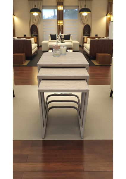 Viva Serisi 3'lü Zigon C Sehpa – 1. Sınıf Membran Mdf, Dayanıklı Metal Ayak indirimleri