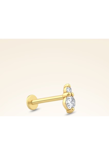 0,08 Karat Pırlanta Iki Taşlı Piercing fiyatları