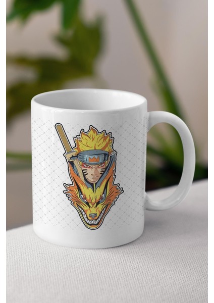 Naruto Uzumaki Anime Baskılı Beyaz Kupa Bardak