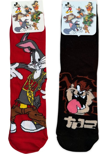 2'li Unisex Renkli Pamuklu Hediyelik Çorap