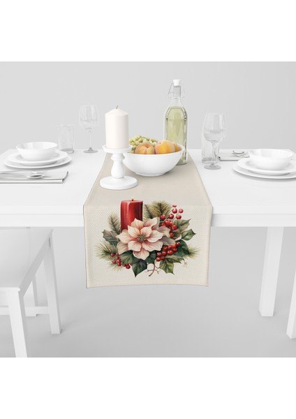 Dijital Baskılı Runner - Yılbaşı / Christmas Desenli - 140X40 cm fiyatları