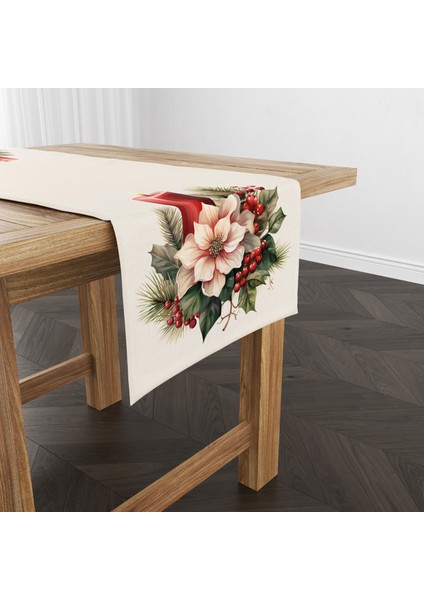 Dijital Baskılı Runner - Yılbaşı / Christmas Desenli - 140X40 cm fırsatları