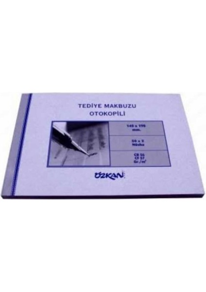 Tediye Makbuzu – 140×190 Mm, 50X2 Nüsha, Otokopili 2li Set