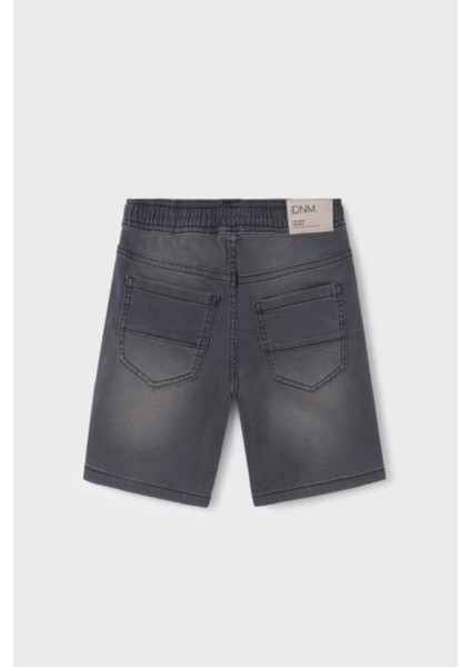 Erkek Çocuk 8-18 Yaş Lastikli Bel Denim Şort 6282 Gri fiyatları