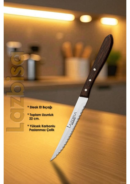 Hand Craft Serisi Steak Et Bıçağı Mutfak Bıçak 6 Lı Restoran Et Kesme Doğrama Bıçak Hds-67 fiyatları