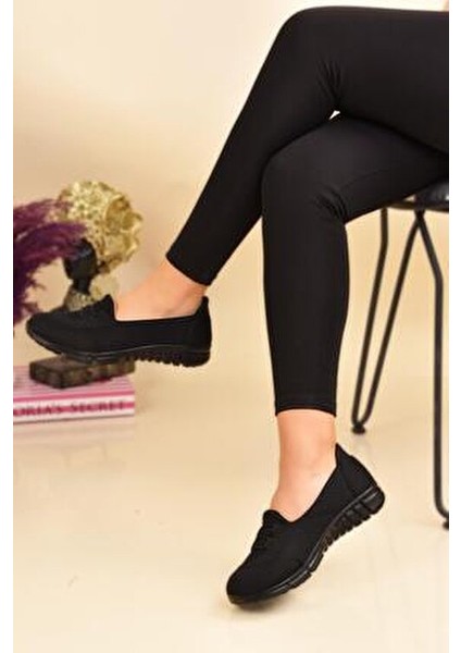 Kadın Siyah Beyaz Bağcıksız Rahat Hafif Memory Kalın Taban Yürüyüş Anne Günlük Bez Spor Ayakkabı modelleri