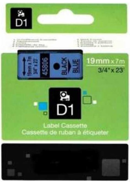 45806 Muadil Mavi-Siyah D1 Yedek Şerit 19MM x 7m